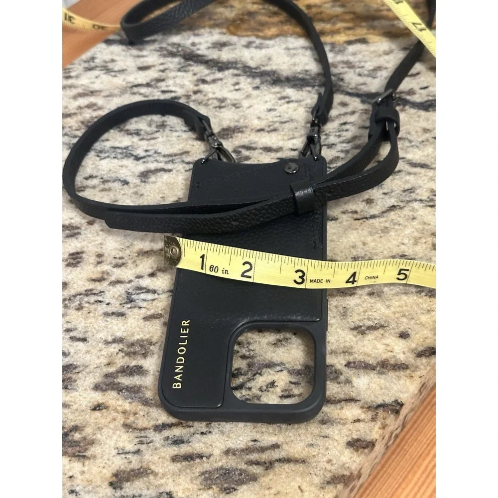 Bandolier Black Crossbody Phone Case w/ Strap, Logo Finish, Strap Included